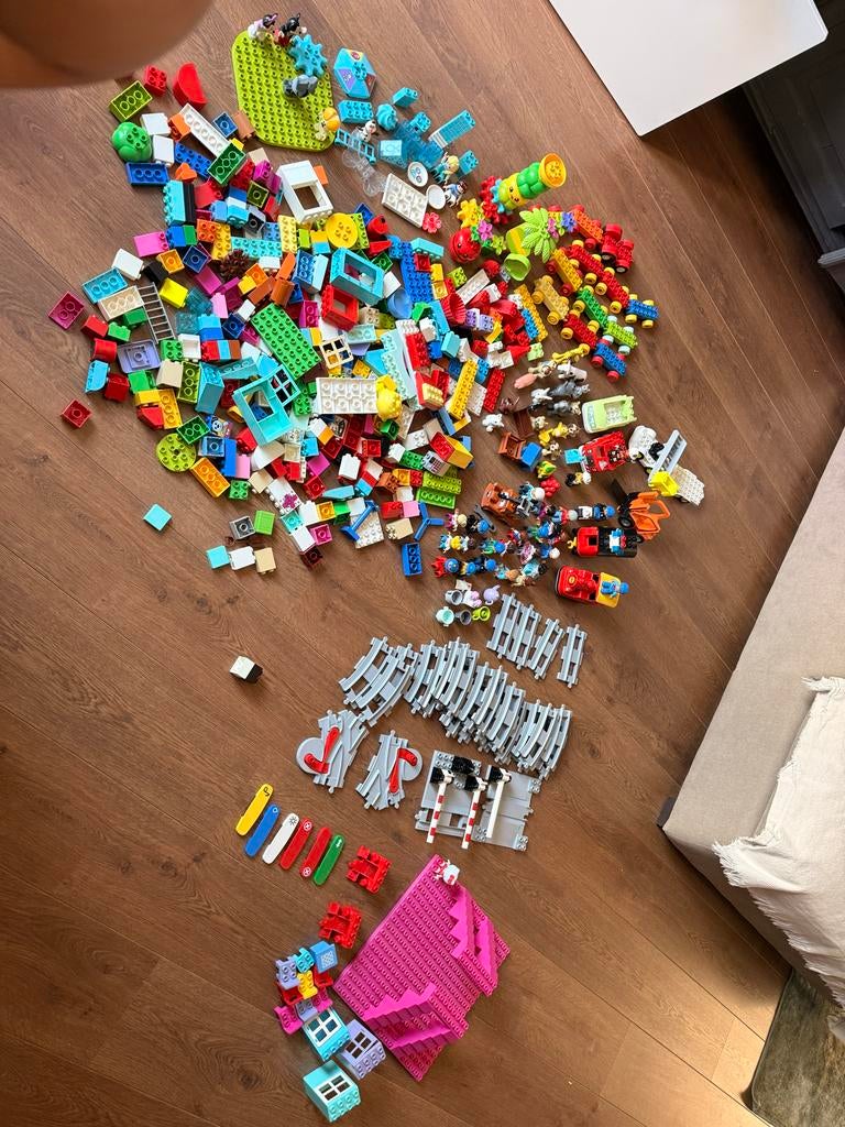 Grote Duplo collectie: trein, brandweer, Frozen, Woezel & Pi, Ophalen of Verzenden, Zo goed als nieuw