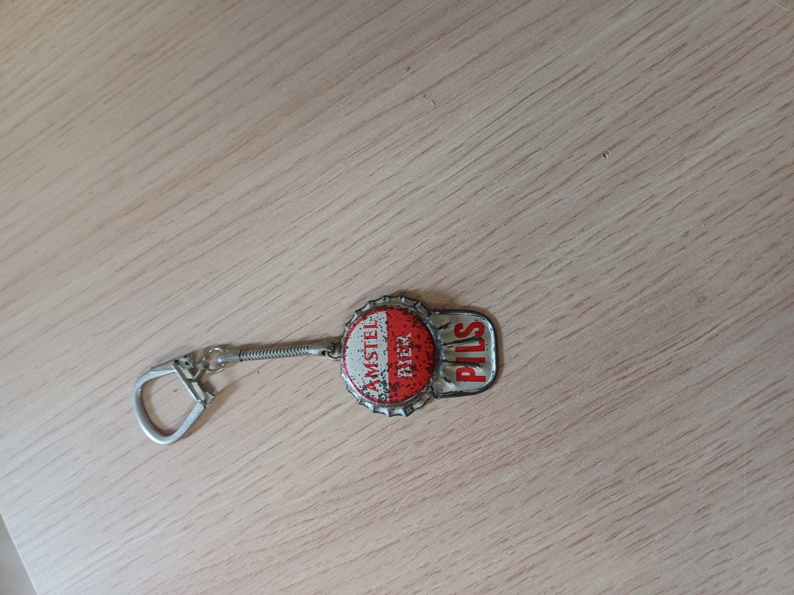 Vintage Amstel Bier sleutelhanger - Flesopener, Ophalen of Verzenden, Gebruikt, Merk