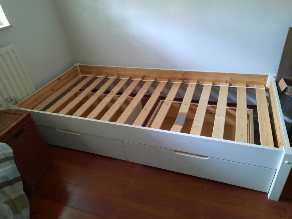 Onderstel kinderbed, Ophalen, 85 tot 100 cm, Gebruikt, Lattenbodem