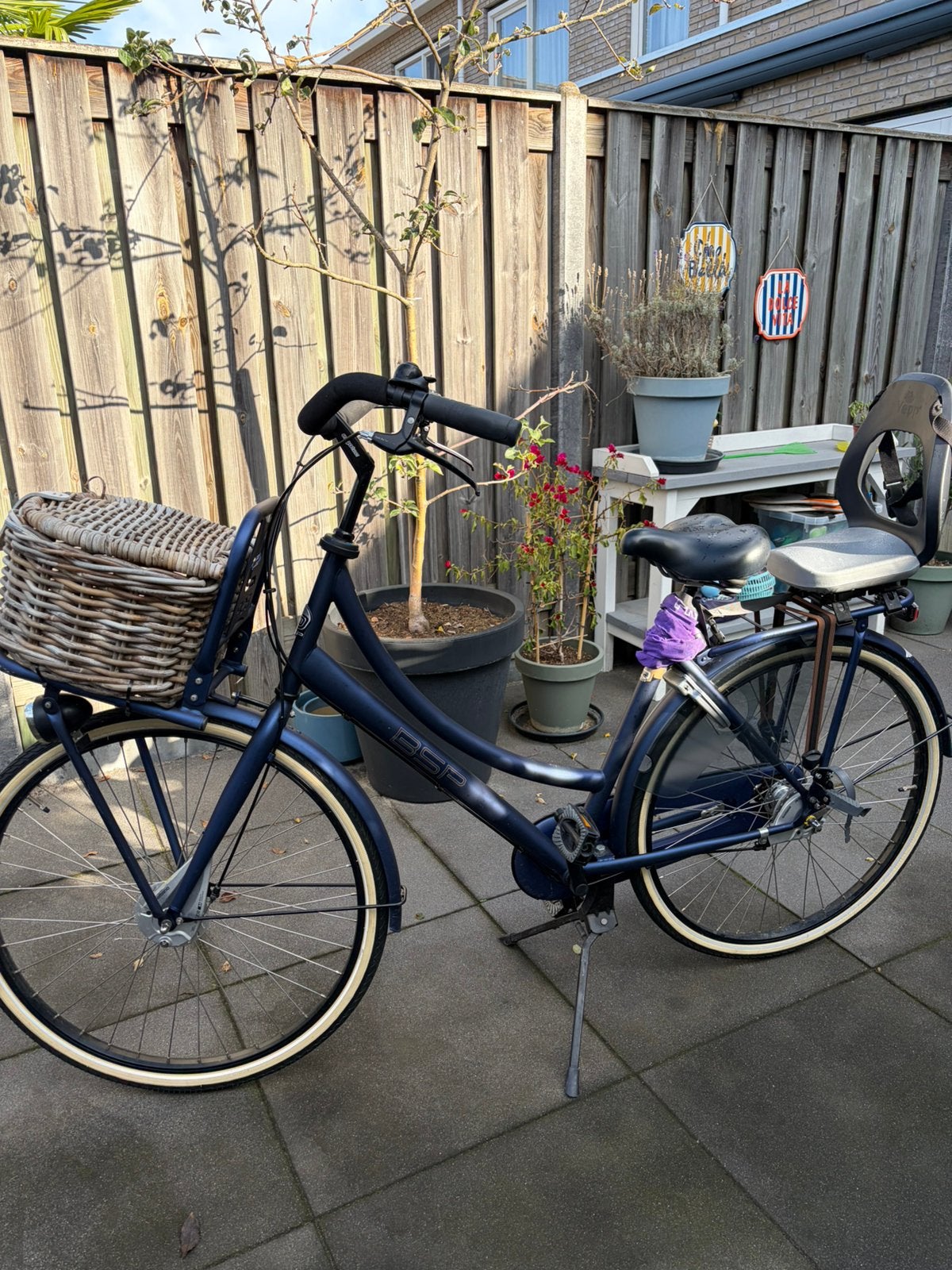 Mama fiets bsp, Dubbele standaard, Zo goed als nieuw, 1 zitje, Ophalen