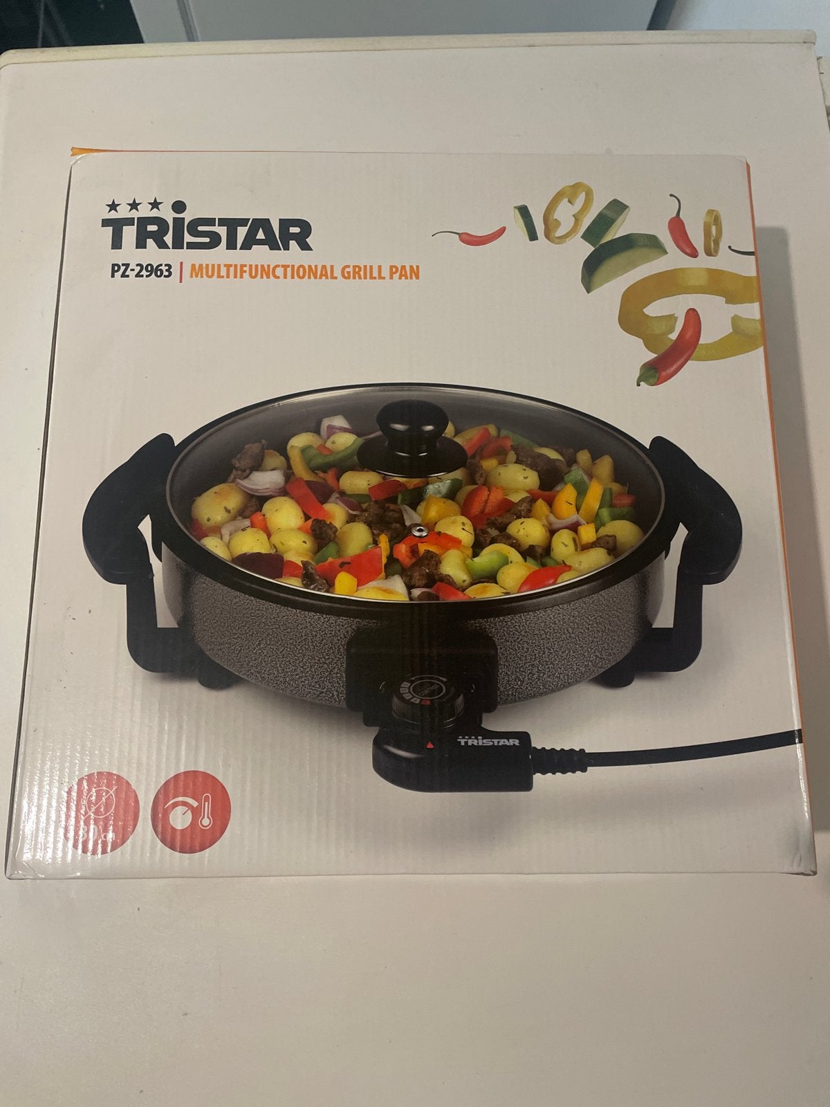 Tristar PZ-2963 Multifunctionele Grillpan - Nieuw in doos, Overige typen, Nieuw, Ophalen of Verzenden, Zwart