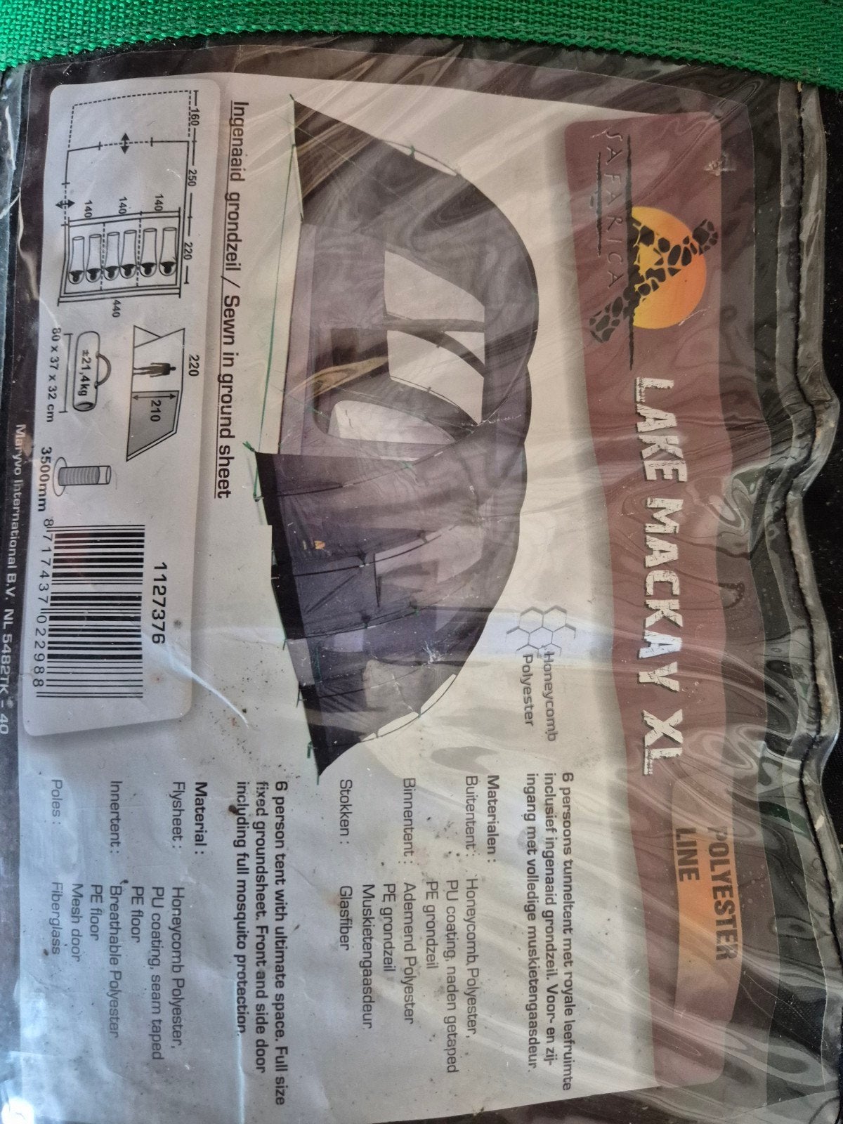 Safarica Lake Mackay XL 6-persoons tunneltent, Caravans en Kamperen, Tenten, Ophalen of Verzenden