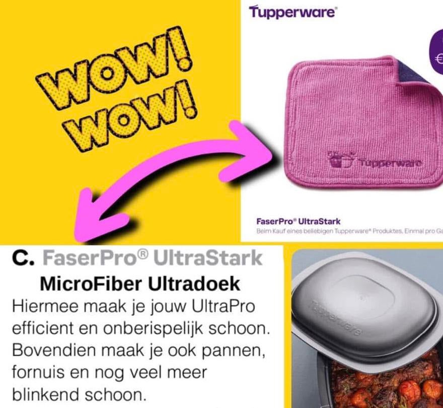 Tupperware Microvezel UltraPro schoonmaakdoekje, Ophalen of Verzenden, Nieuw, Overige typen
