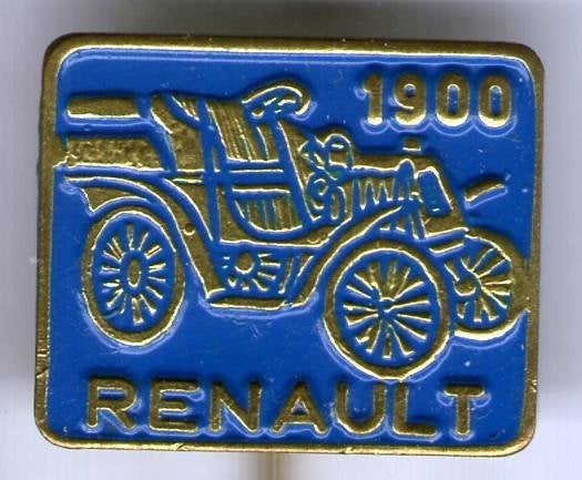 Renault 1900 blauw op koper auto speldje ( C_191), Ophalen of Verzenden, Zo goed als nieuw, Transport, Speldje of Pin