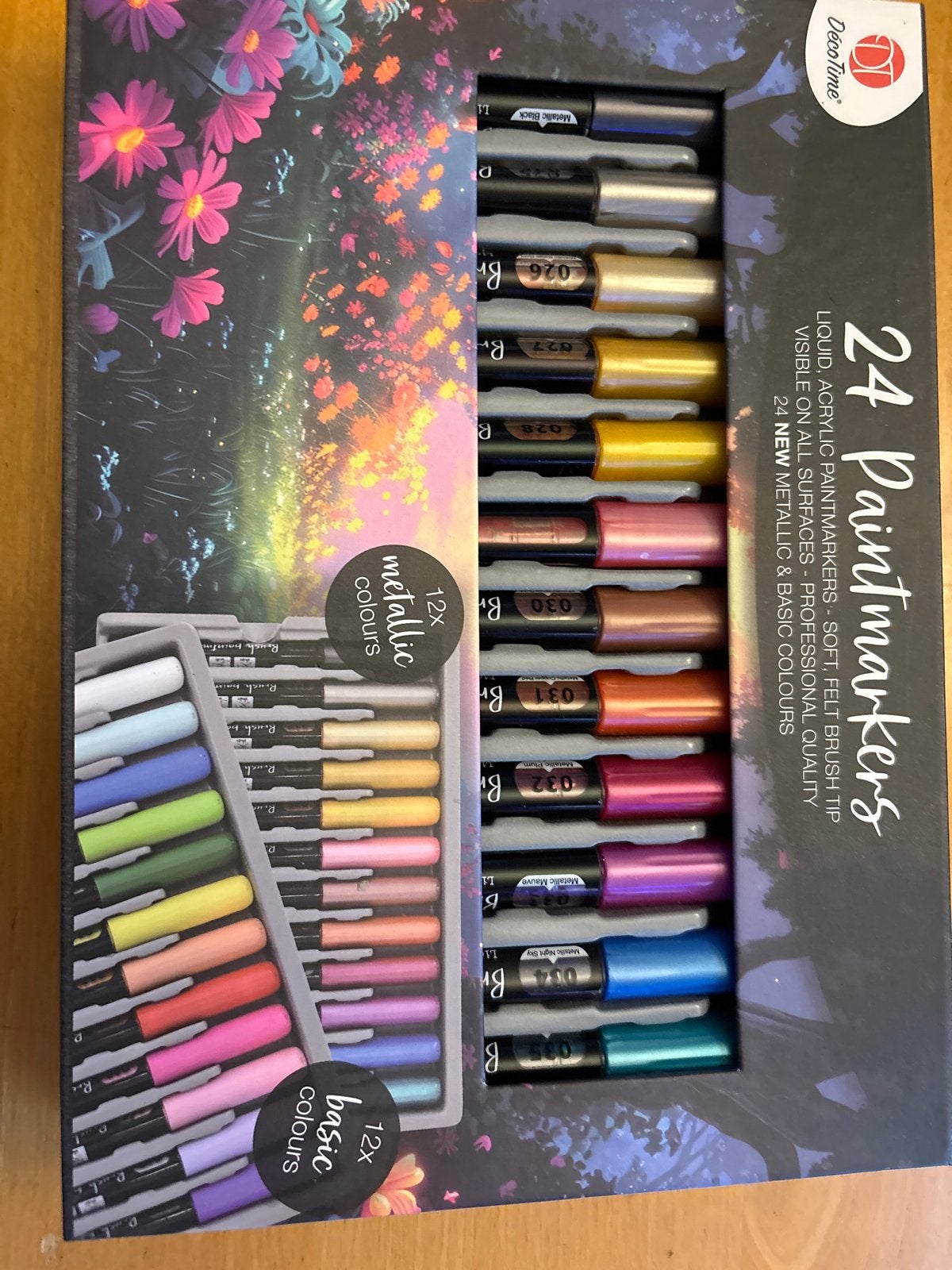 DecoTime 24 Paintmarkers: Metallic & Basic Kleuren, Ophalen, Nieuw