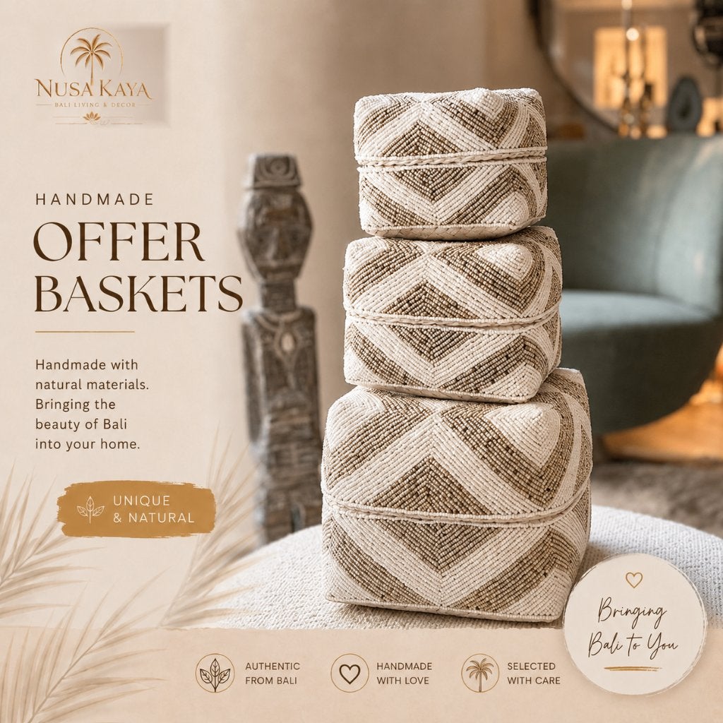 Balinese Offermanden, Huis en Inrichting, Beige, Nieuw, Ophalen of Verzenden, Oosters
