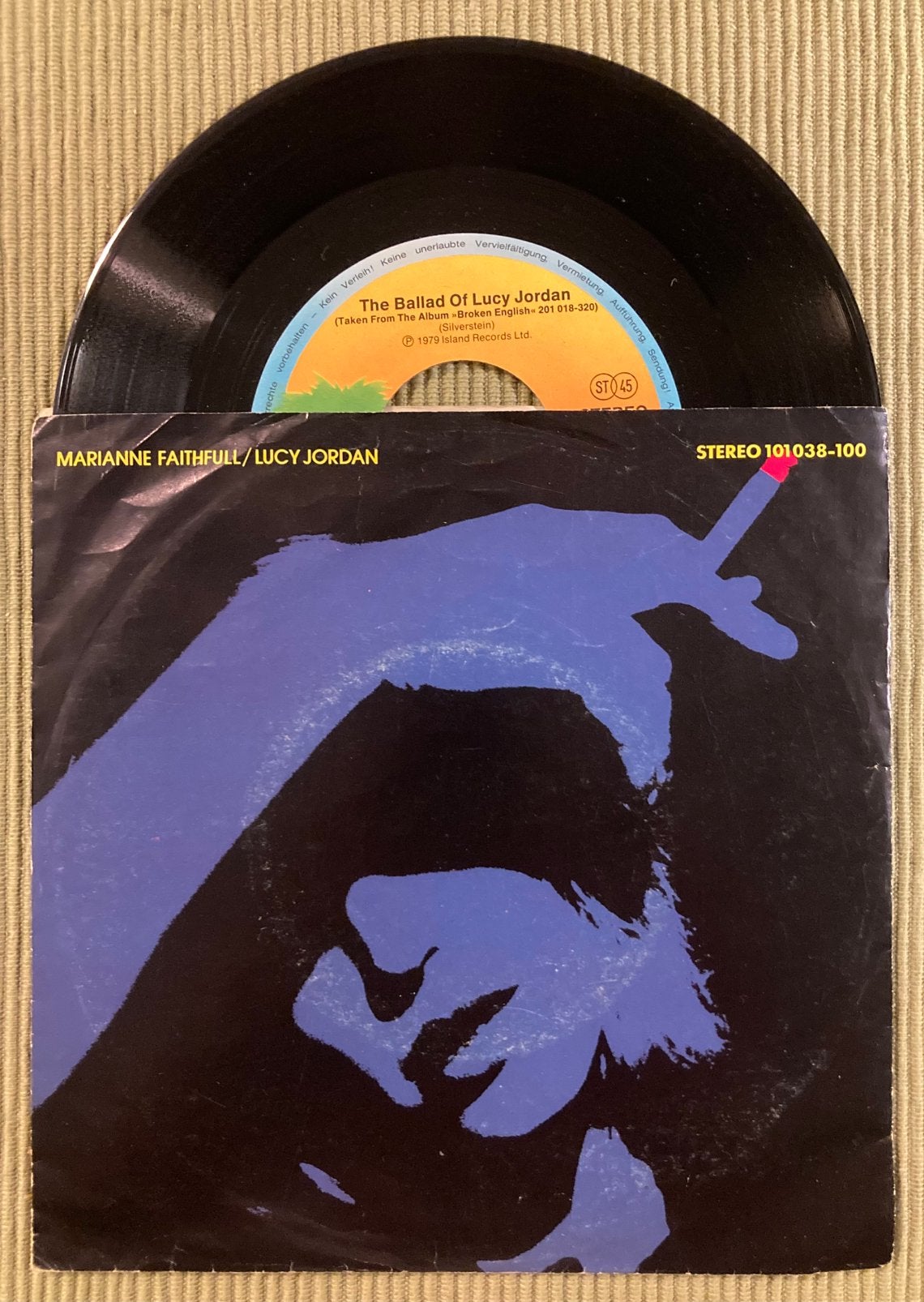 Vinyl single Marianne Faithfull - Lucy Jordan, Gebruikt, 7 inch, Ophalen of Verzenden, Pop