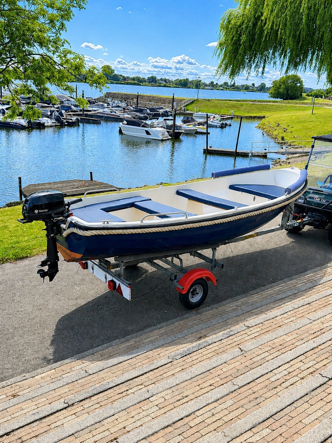 Kuger 420 nc tohatsu 6pk 2 jaar oud! En trailer koopje