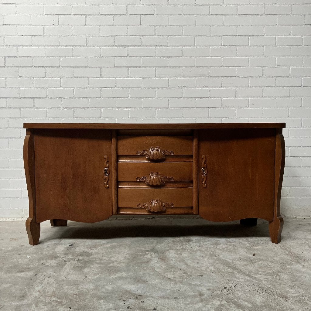 Vintage dressoir oude TV kast meubel antieke kast, Ophalen, Gebruikt, 25 tot 50 cm, 150 tot 200 cm