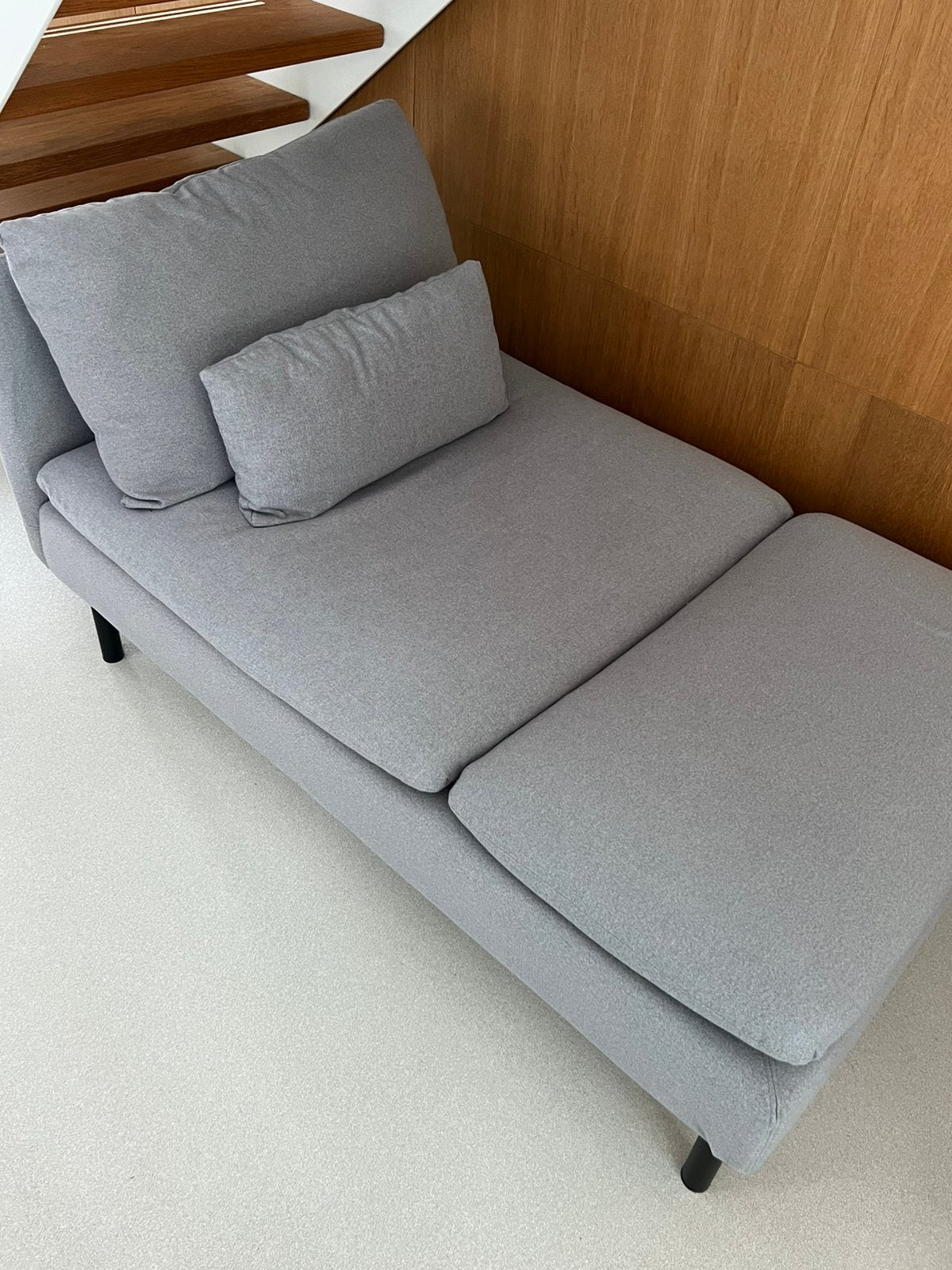 Chaise longue soderhamn tonured grijs, Ophalen, Eenpersoons, Zo goed als nieuw, Minder dan 150 cm