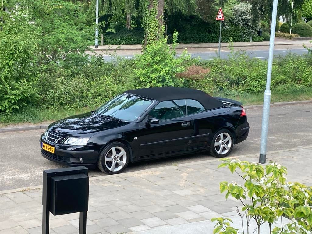 Saab Cabrio, 4 cilinders, Cabriolet, Zwart, Leder