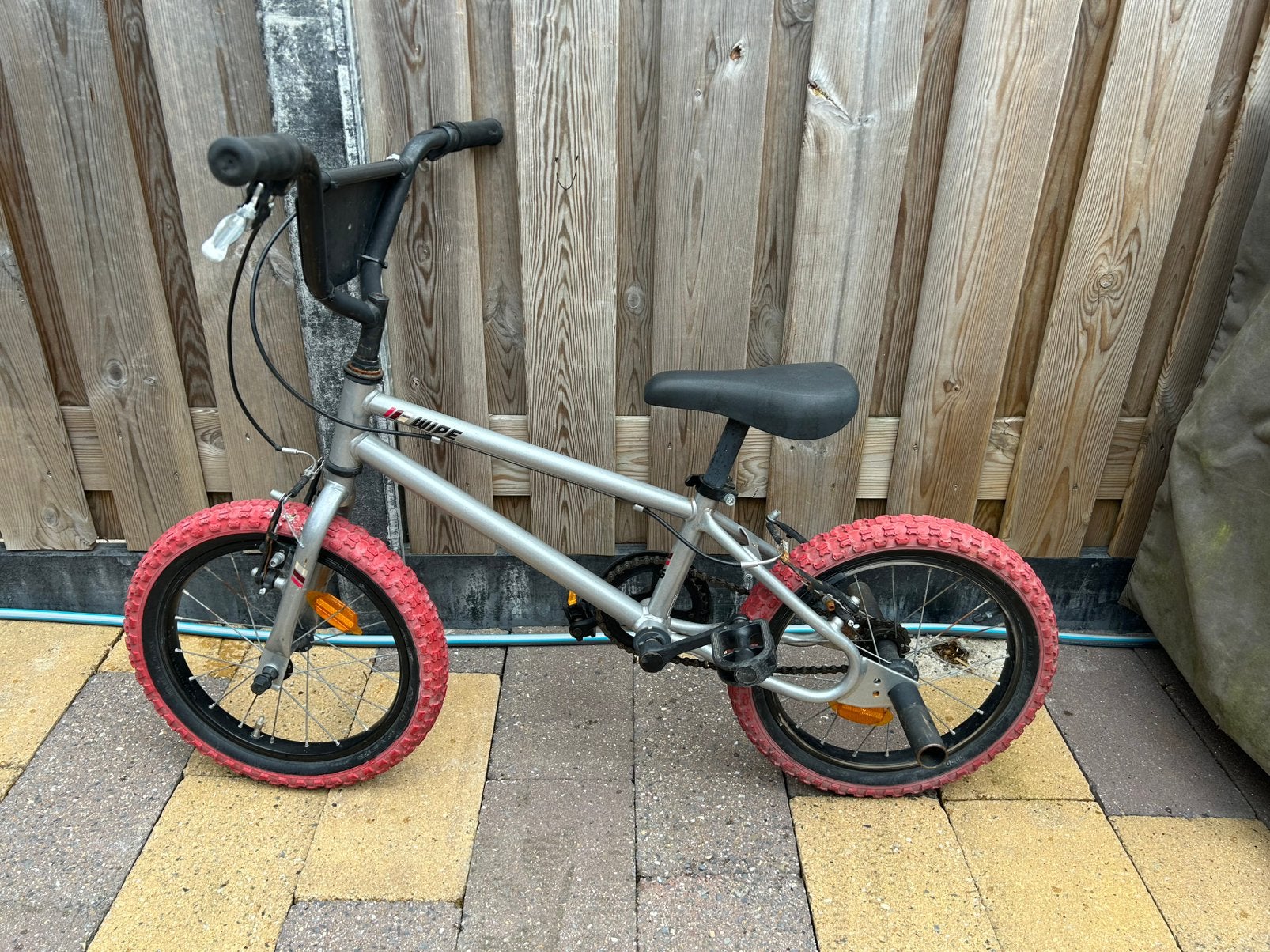 BMX voor kinderen 16" WIPE 500 grijs 5-7 jaar, Fietsen en Brommers, Fietsen | Crossfietsen en BMX, Ophalen, Gebruikt, Staal, 16 tot 20 inch
