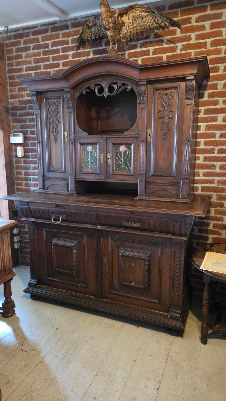 Antieke eiken buffetkast – ca. 1900, Ophalen