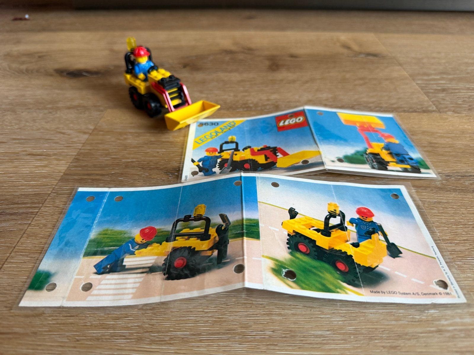 Vintage LEGO Legoland 6630 Kiepwagen Compleet met boekje, Gebruikt, Lego, Ophalen of Verzenden, Compleet