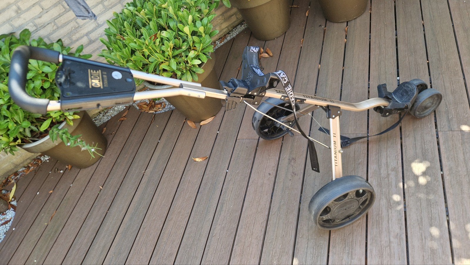 Cadie Titanium II Golftrolley - Lichtgewicht en Opvouwbaar, Ophalen, Gebruikt, Golfkar, Overige merken
