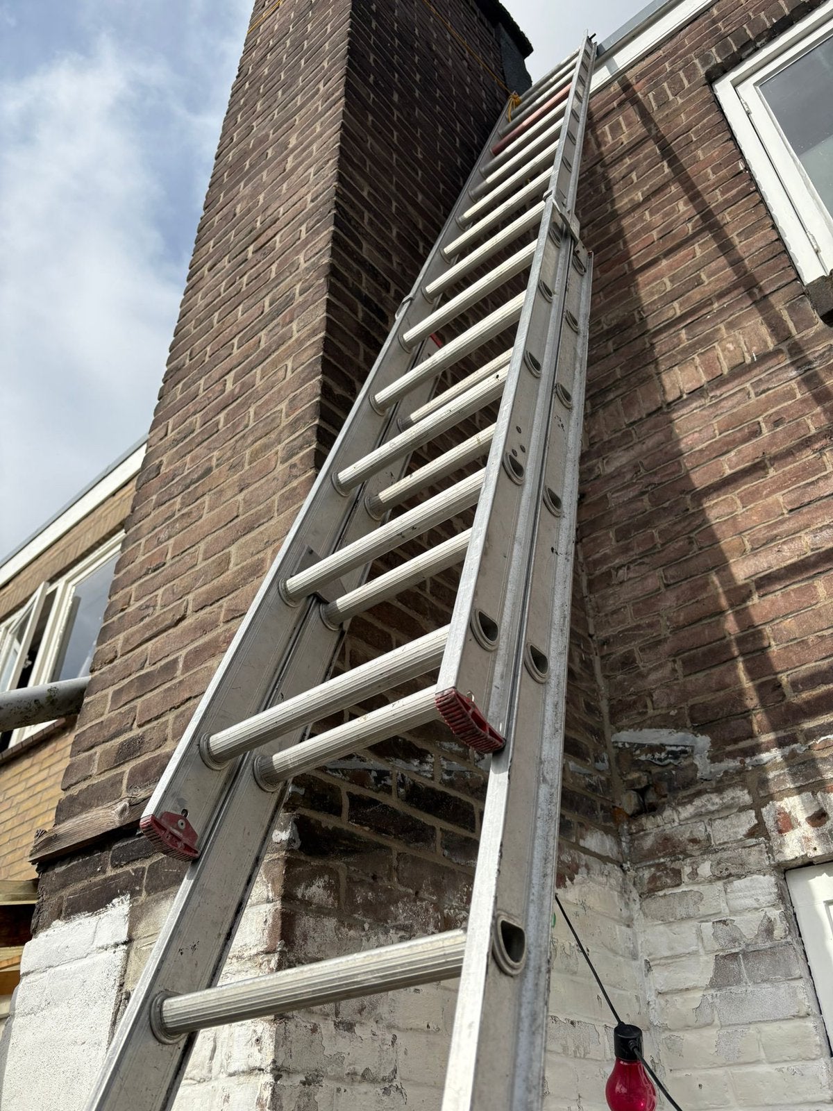 Uitschuifbare Altrex Ladder 385cm tot 730cm, Gebruikt, Ophalen of Verzenden, Ladder, Opvouwbaar of Inschuifbaar