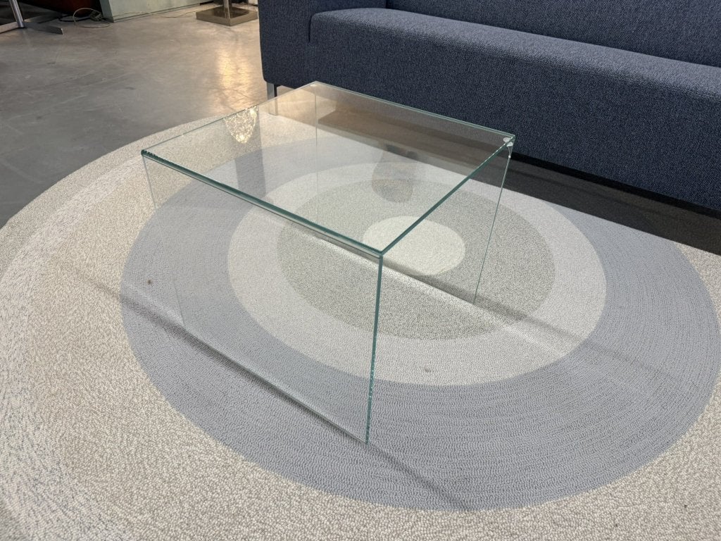 Showmodel Metaform Duo 2 Tafel Design bijzettafel Glas 50, Minder dan 50 cm, Vierkant, Minder dan 50 cm, Ophalen of Verzenden