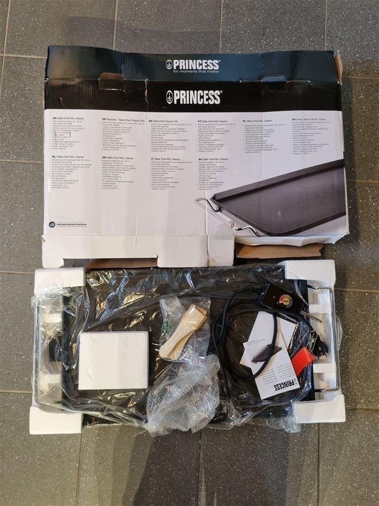 Princess Table Chef XXL Classic grillplaat, Witgoed en Apparatuur, Grillplaten, Ophalen of Verzenden, Zo goed als nieuw, Tafelgrill