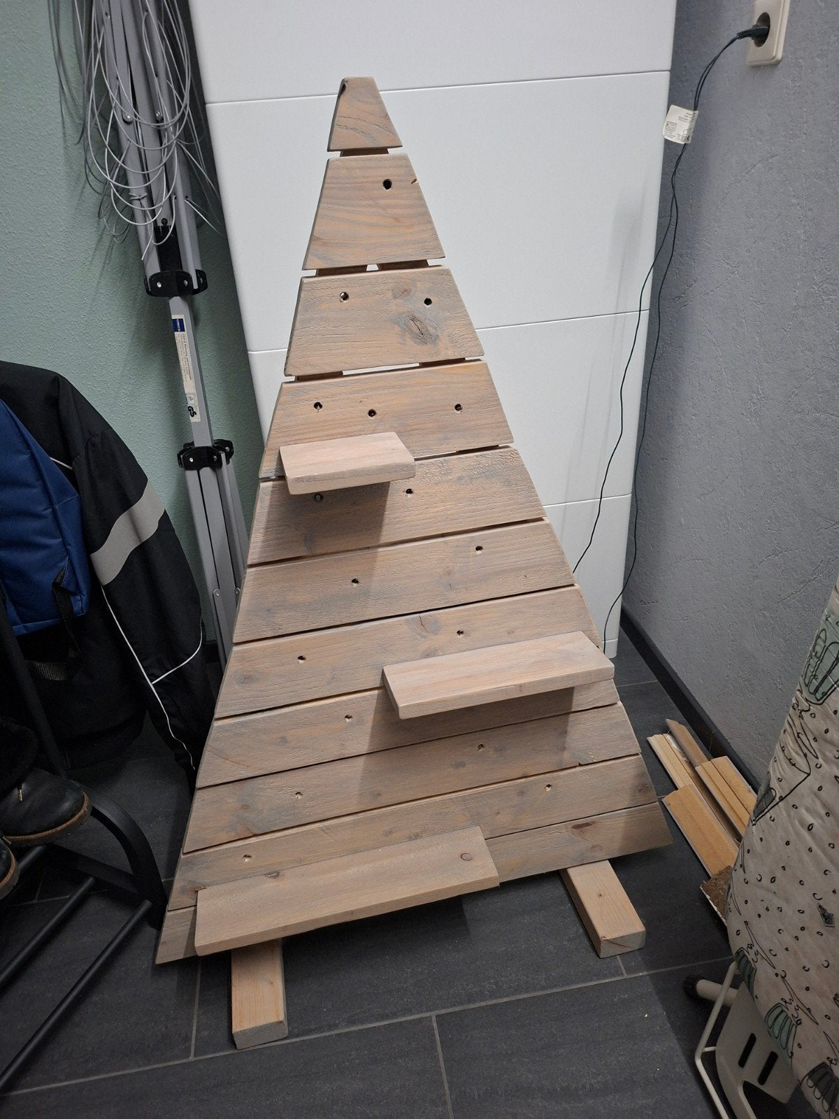steigerhouten kerstboom, Diversen, Ophalen