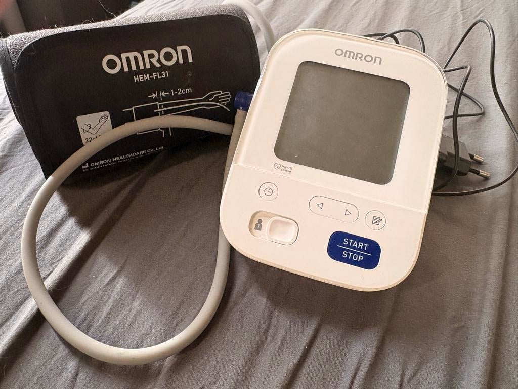 Omron HEM-FL31 Bloeddrukmeter met Intelli Sense, Verzenden, Zo goed als nieuw