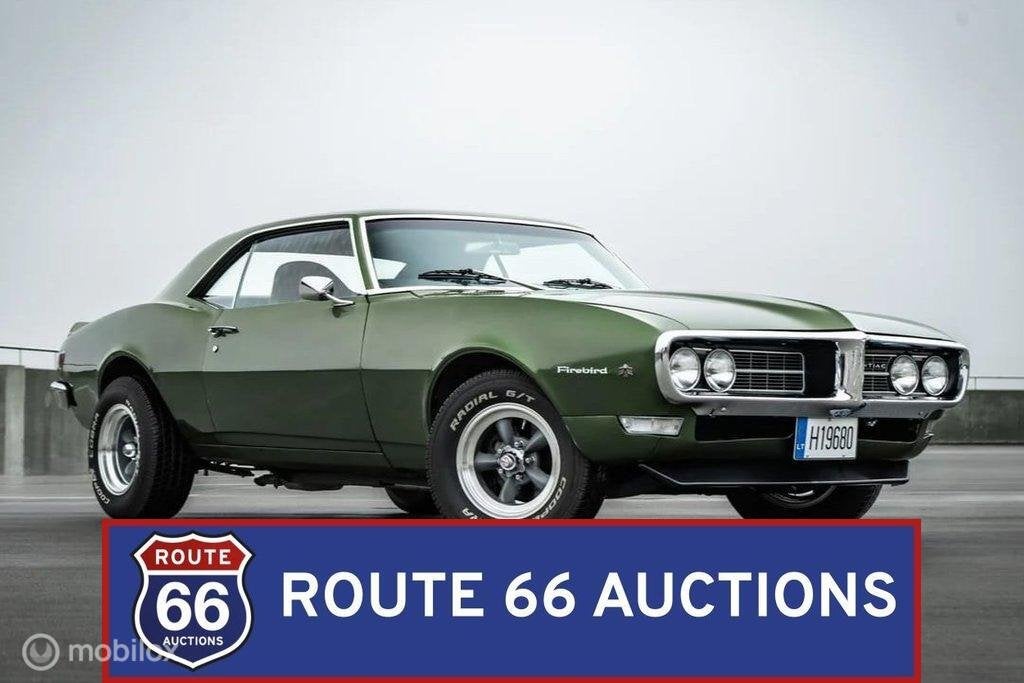 Pontiac Firebird | 1968 | Route 66 Auctions, Auto's, Oldtimers, Pontiac, Overige carrosserieën, Zwart, Bedrijf