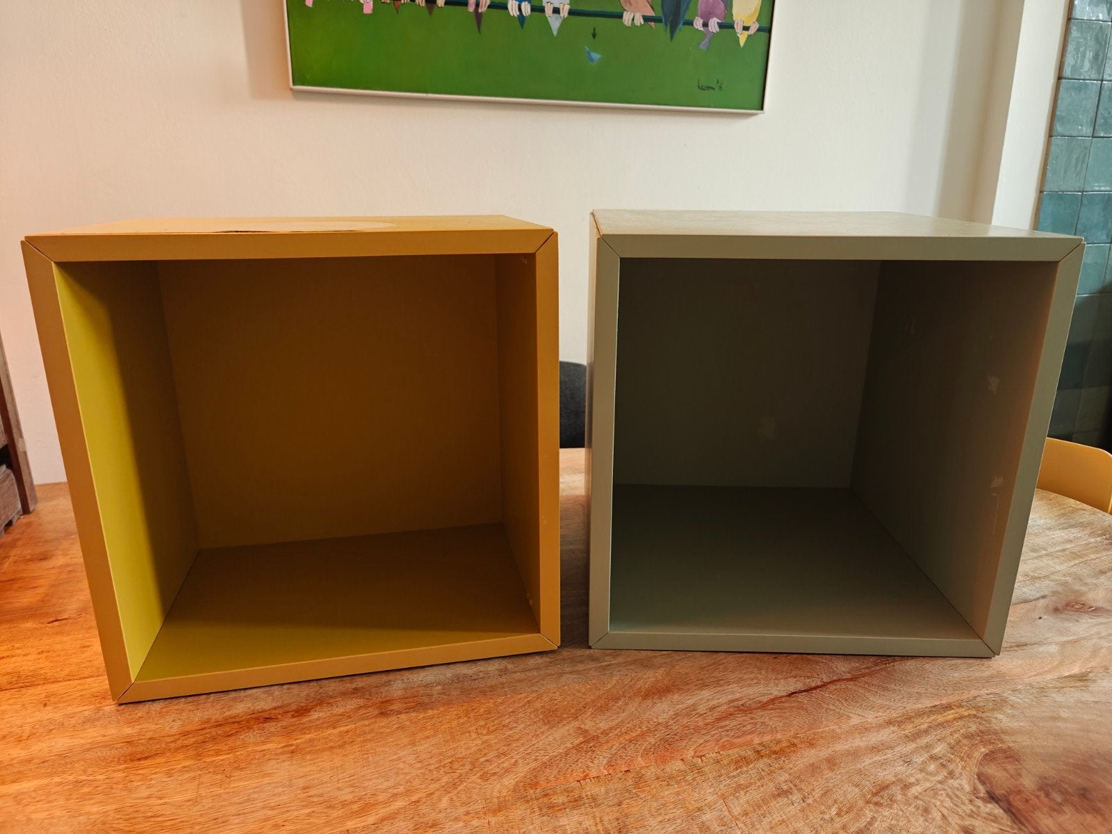 Ikea EKET opbergkubussen: geel en groen, Ophalen, Gebruikt