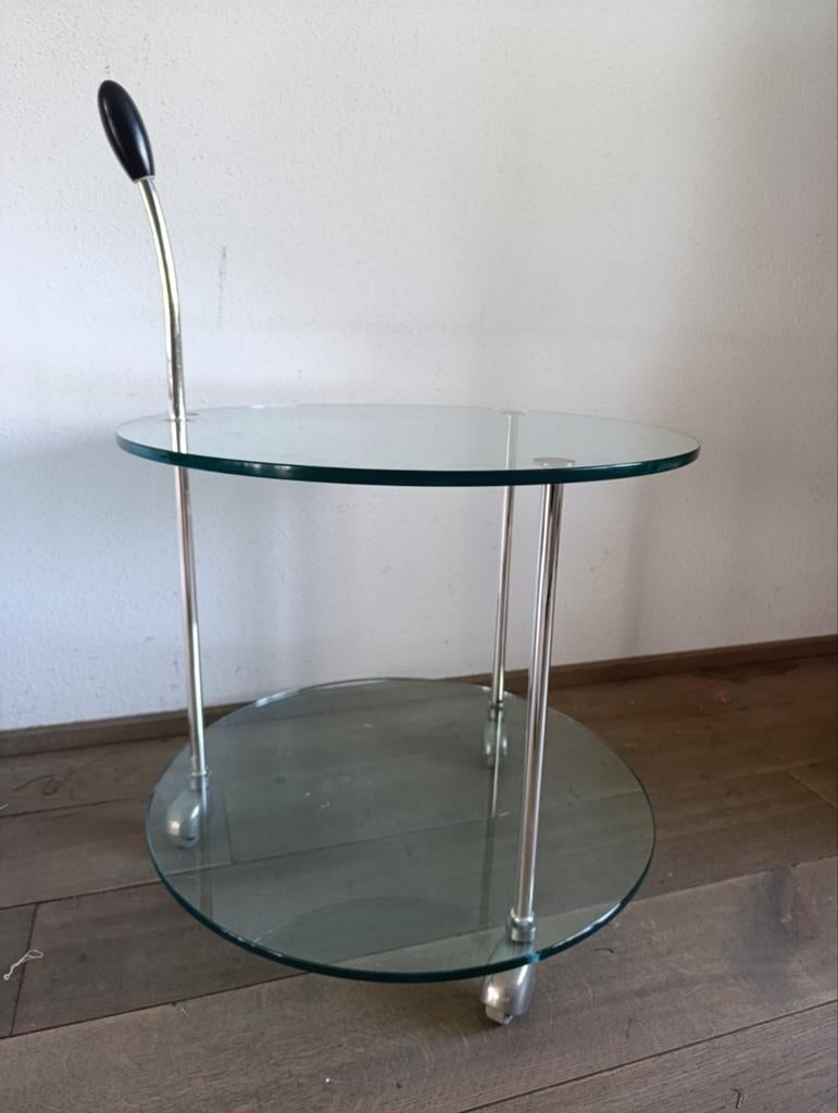 Vintage jaren 70 bar tafel, Huis en Inrichting, Tafels | Bijzettafels, Ophalen, Gebruikt, Rond, 55 tot 75 cm