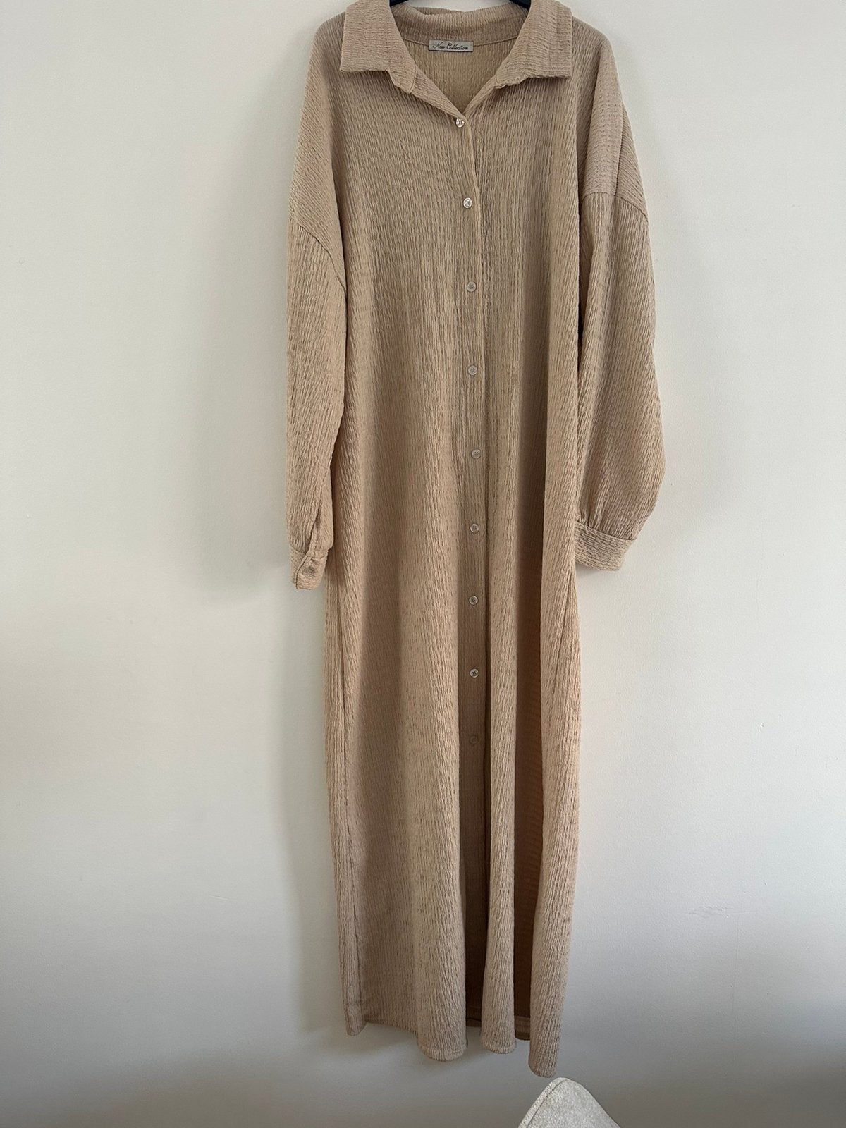 Beige blousejurk jurk maat m, Kleding | Dames, Maat 38/40 (M), Beige, Ophalen of Verzenden, Gedragen