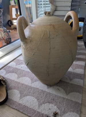 Grote Brocante Aardewerken Kruik met Handvatten, Ophalen