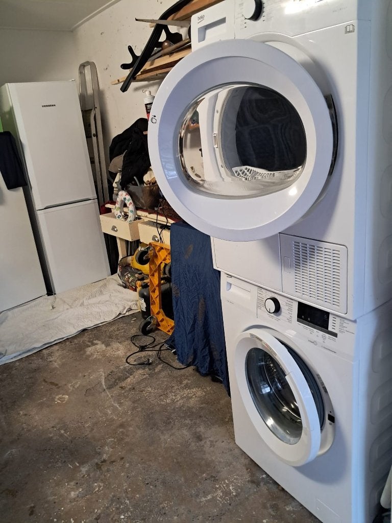 Mooie frisse set van Beko wasmachine en warmtepompdroger, Witgoed en Apparatuur, Ophalen, 1200 tot 1600 toeren, 8 tot 10 kg, Zo goed als nieuw