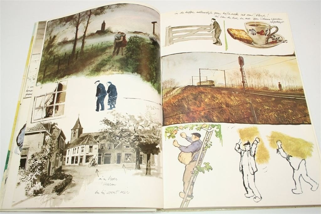 Te Hooi en te Gras — Prachtig Platenboek — Poortvliet, Ophalen of Verzenden, Gelezen