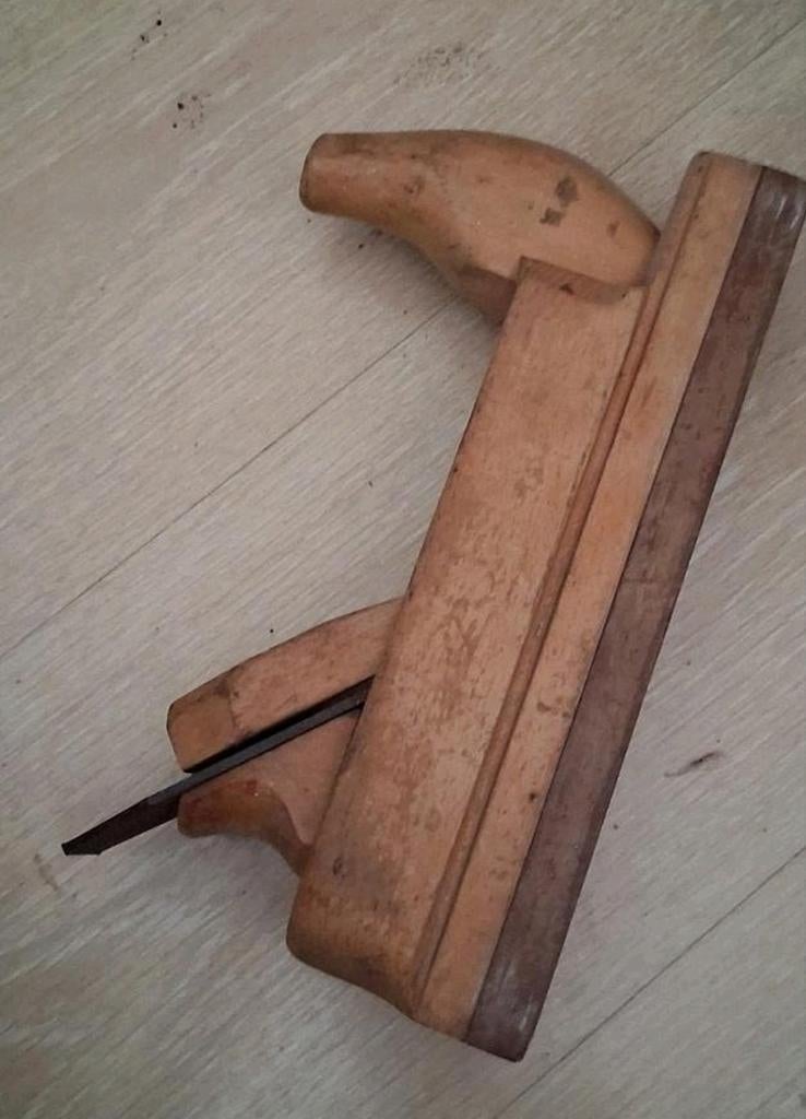Oude Nooitgedagt blokschaaf met mes, Antiek en Kunst, Antiek | Gereedschap en Instrumenten, Ophalen of Verzenden