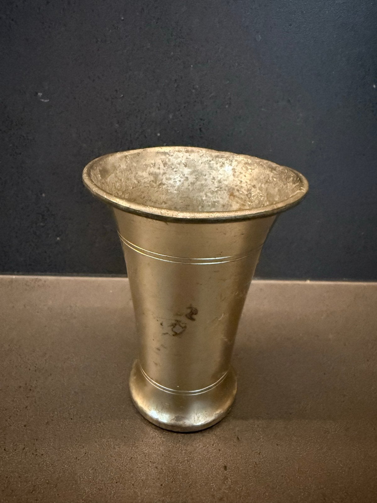 Vintage tinnen beker - Made in Holland Real Tinn, Ophalen of Verzenden