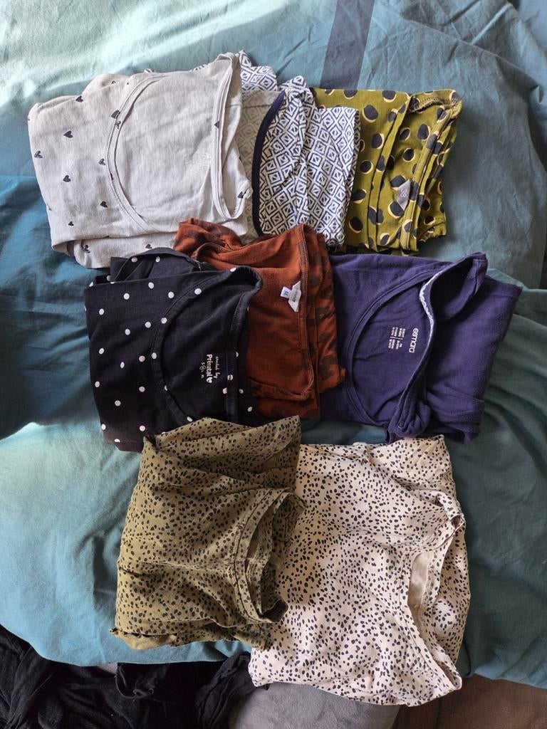 Zwangerschapskleding: T-shirts, longsleeves & voedingsbh's, Kleding | Dames, Positiekleding, Maat 38/40 (M), Zwart, Gedragen, Hema