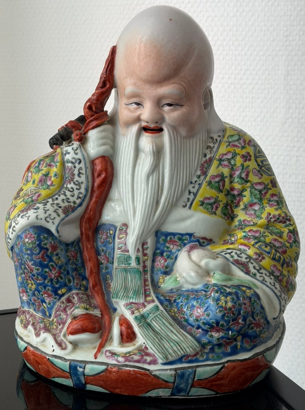Vintage Chinees grote porcelijnen god Shouxing  - Shou Lao, Antiek en Kunst, Verzenden