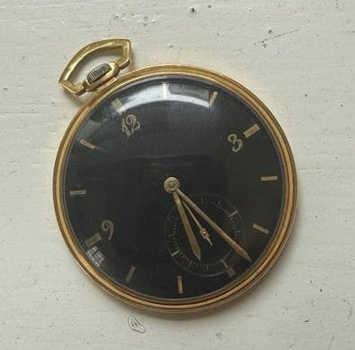 Antiek Movado Zakhorloge - 18 Karaat Goud (ca. 1925), Overige merken, Zakhorloge, 1900 tot 1930, Ophalen of Verzenden