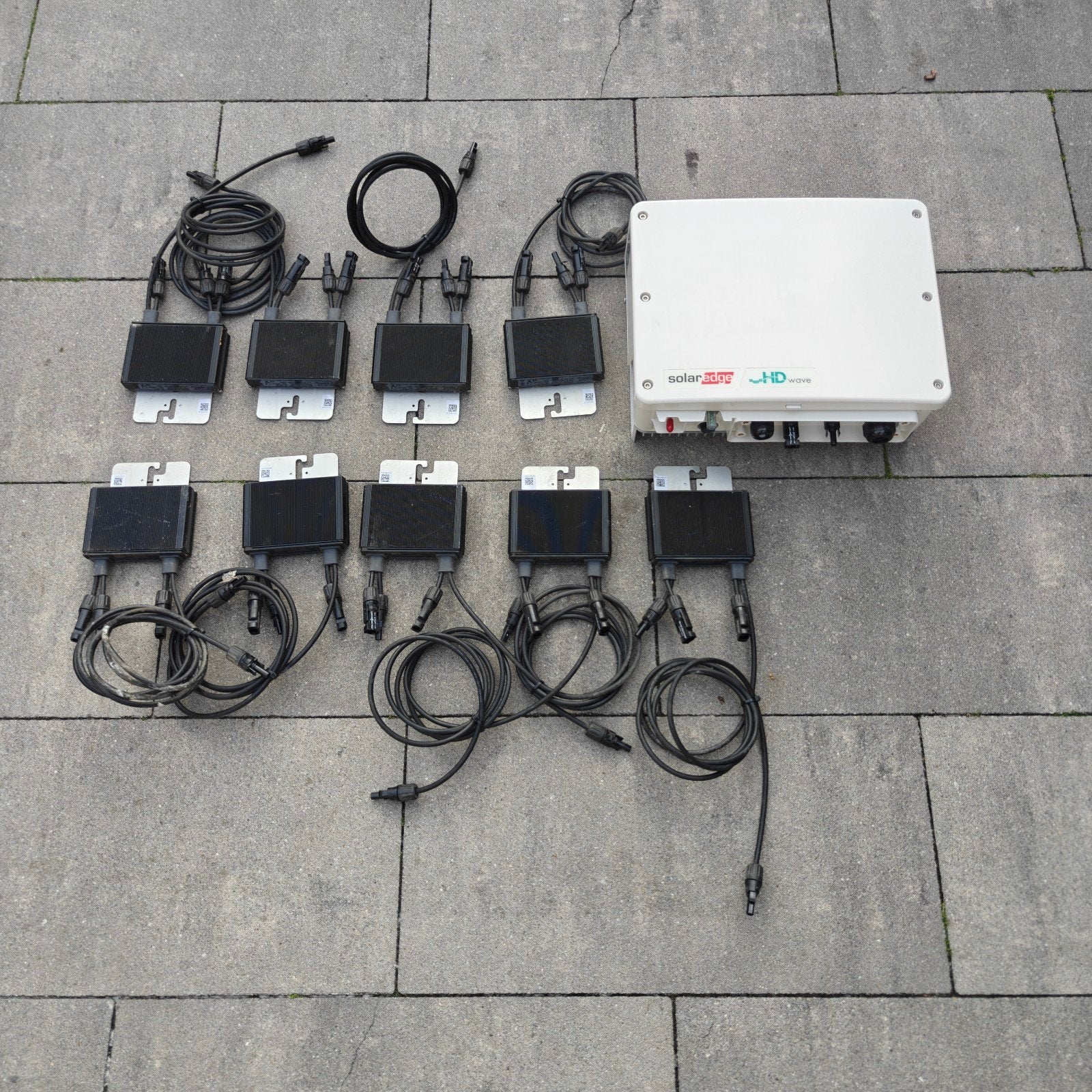 SolarEdge SE3500H-HD Wave omvormer met 9x S440 optimizers, Doe-het-zelf en Verbouw, Zonnepanelen en Toebehoren, Verzenden, Gebruikt