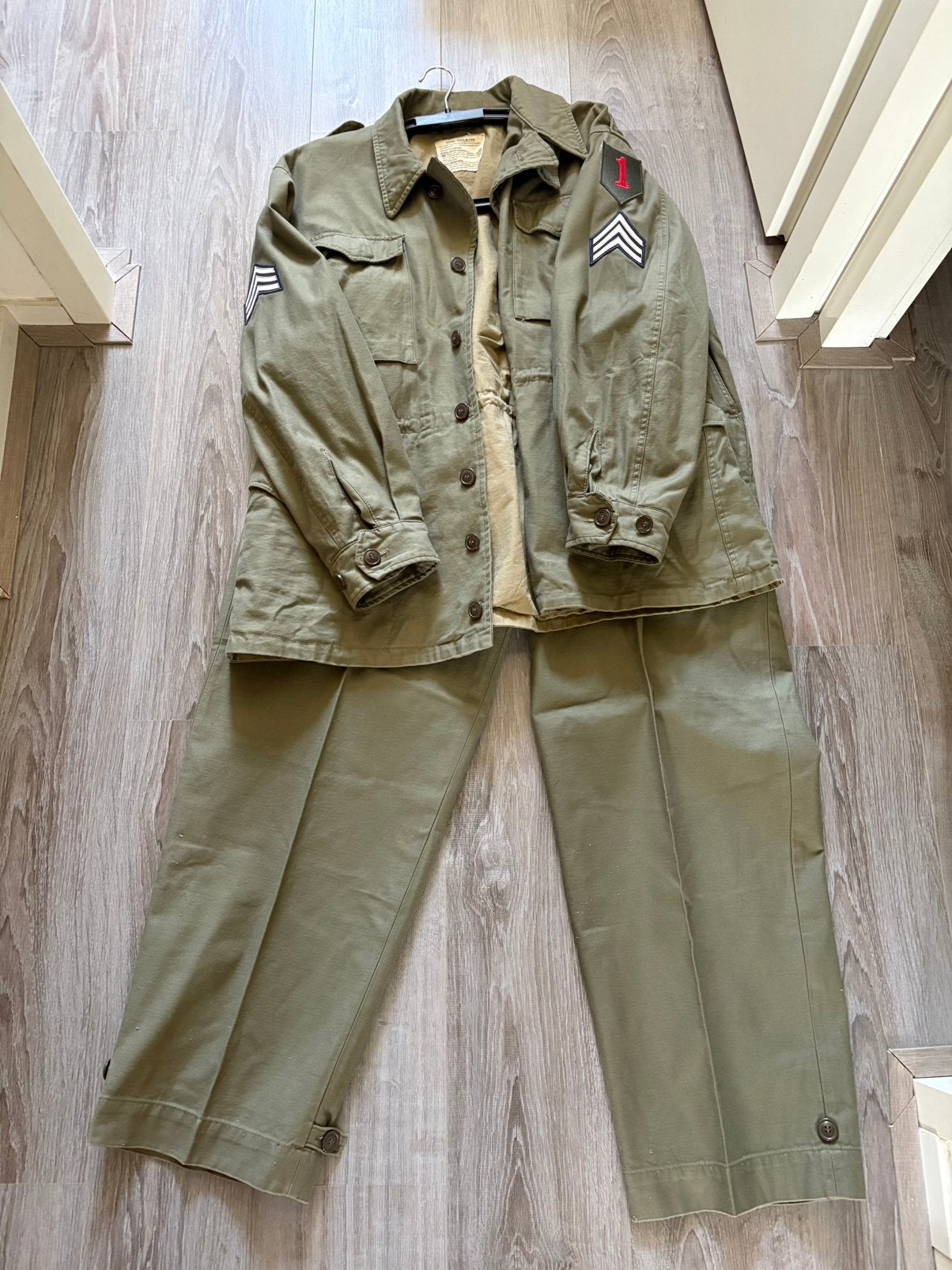 WWII M1943 Field Jacket & Trousers replica, Ophalen of Verzenden, Amerika, Kleding of Schoenen