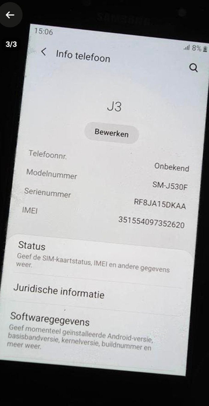 3x Samsung telefoon, Gebruikt, Overige modellen, Zwart, 32 GB