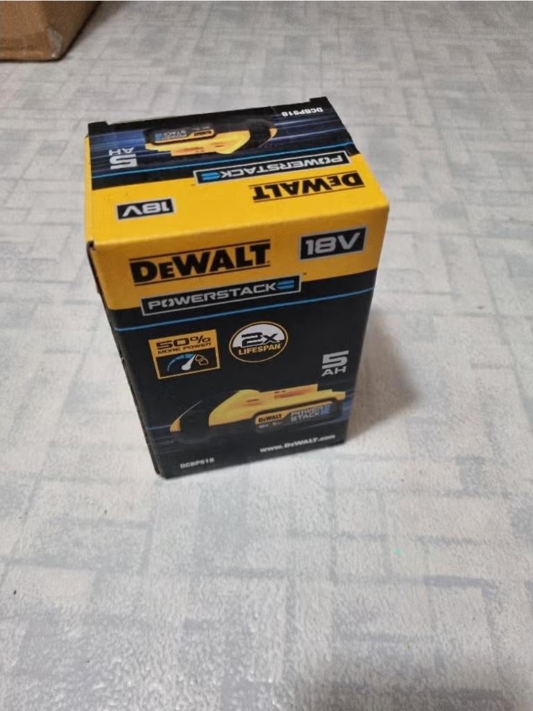 Dewalt Powerstack 5Ah 18v accu, Ophalen, Nieuw
