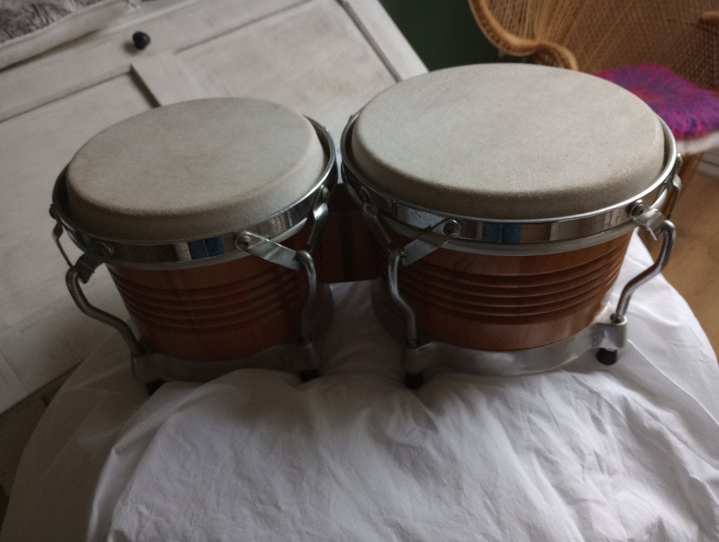 Bongo handtrom, Muziek en Instrumenten, Percussie, Ophalen, Gebruikt