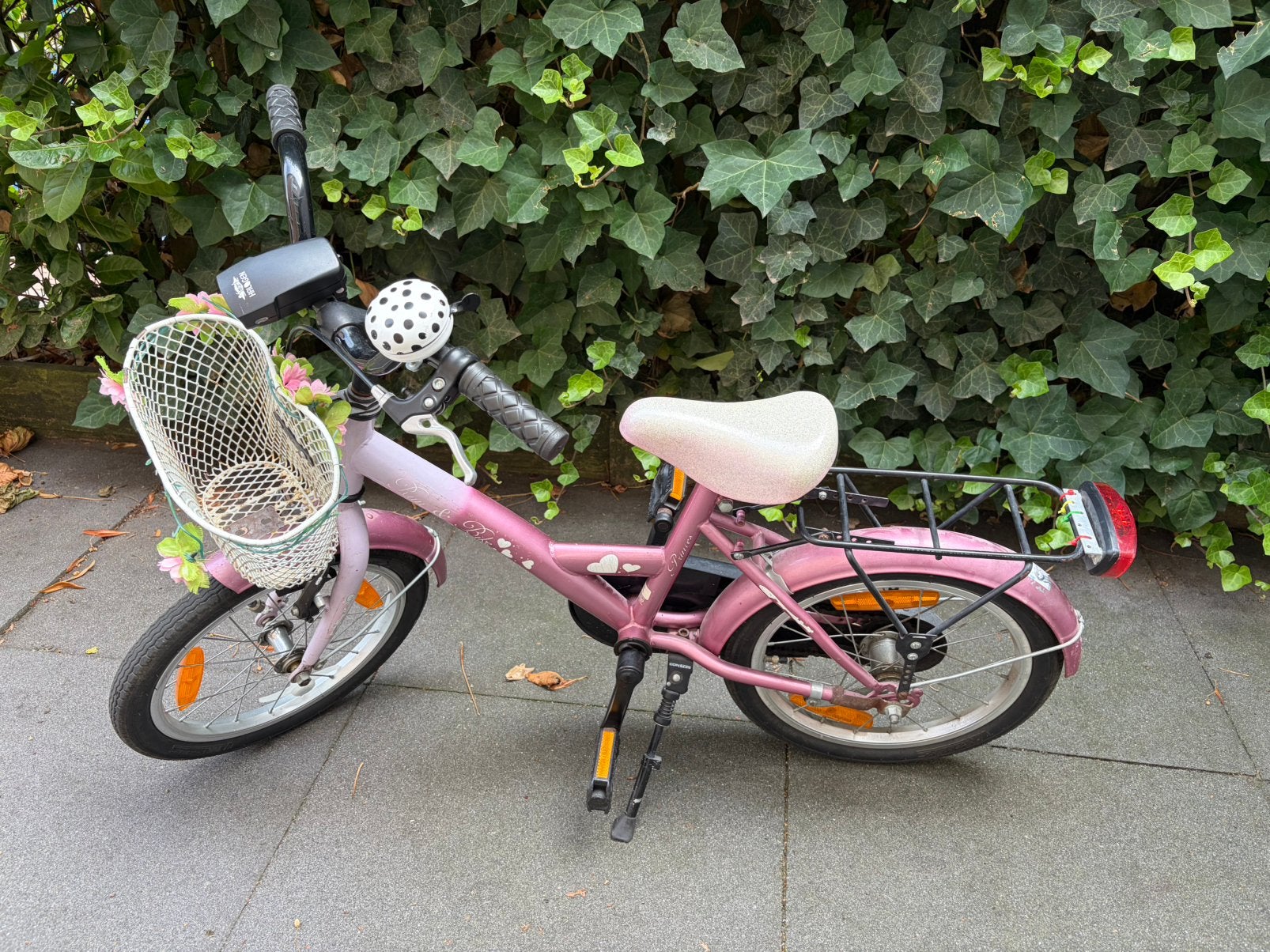 Kinderfiets met mandje, Ophalen, Gebruikt, Terugtraprem, 16 tot 20 inch
