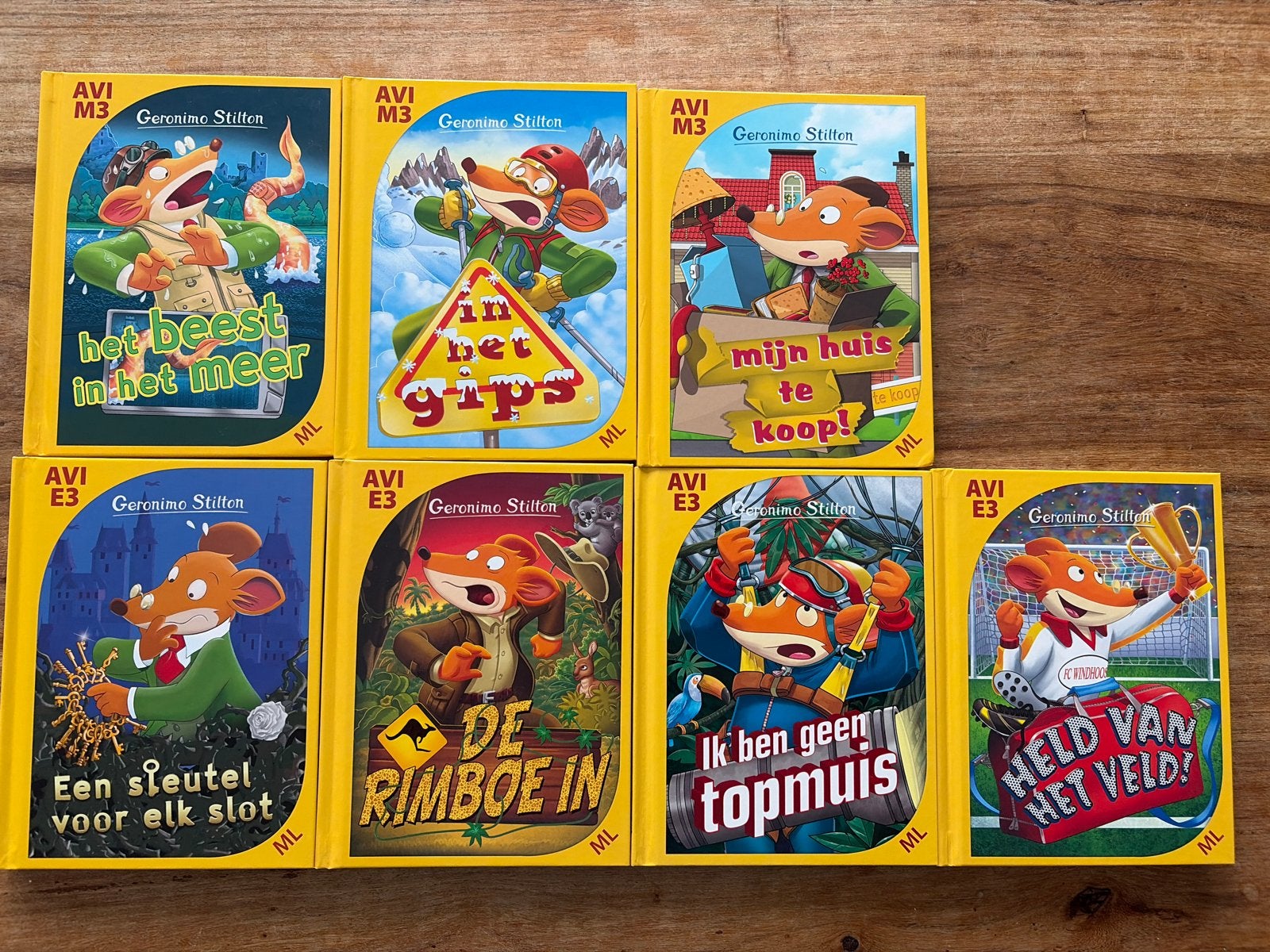 Geronimo Stilton AVI M3 & E3 boekenpakket (7 boeken), Boeken, Kinderboeken | Jeugd | onder 10 jaar, Ophalen of Verzenden, Gelezen