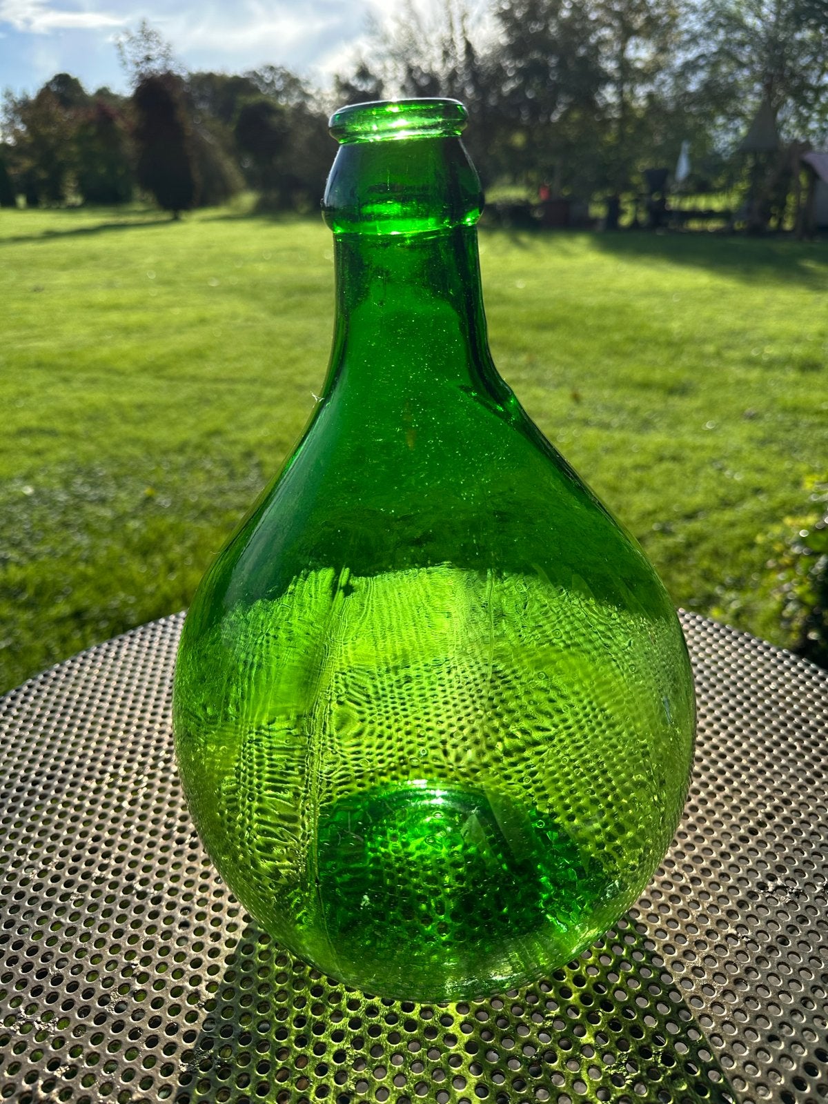 Vintage Groene Glazen Fles, Ophalen