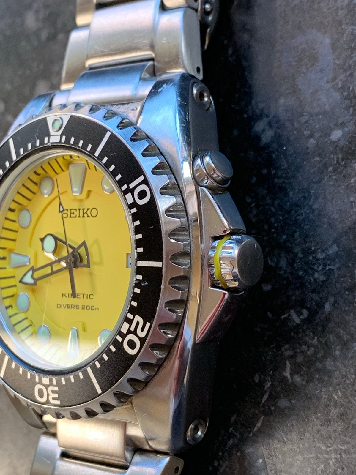 Seiko Kinetic Duikhorloge 44mm - Alleen Horloge, Gebruikt, Staal, Polshorloge, Ophalen of Verzenden