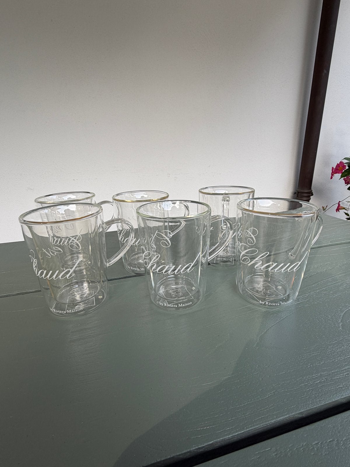 Riviera Maison mokken koffie/thee dubbelwandig glas, Ophalen of Verzenden, Overige stijlen, Kop(pen) en/of Schotel(s), Glas