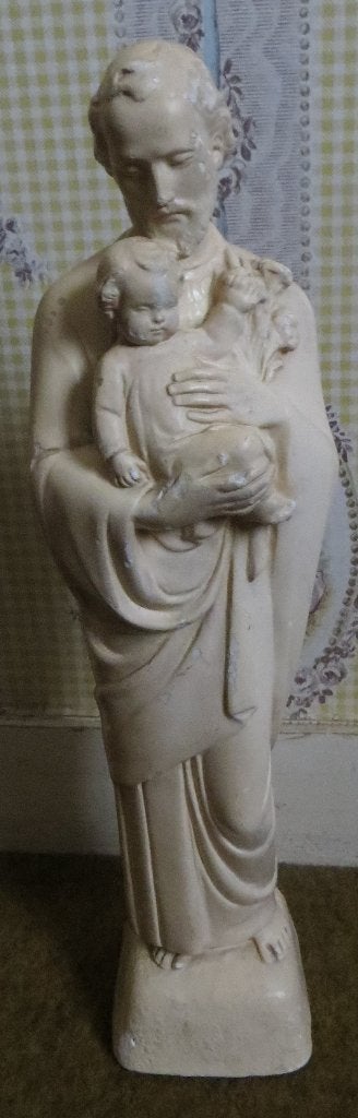 Religieus beeld Jozef met kind / baby Jezus, Ophalen, Gebruikt, Beeld(je), Christendom | Katholiek