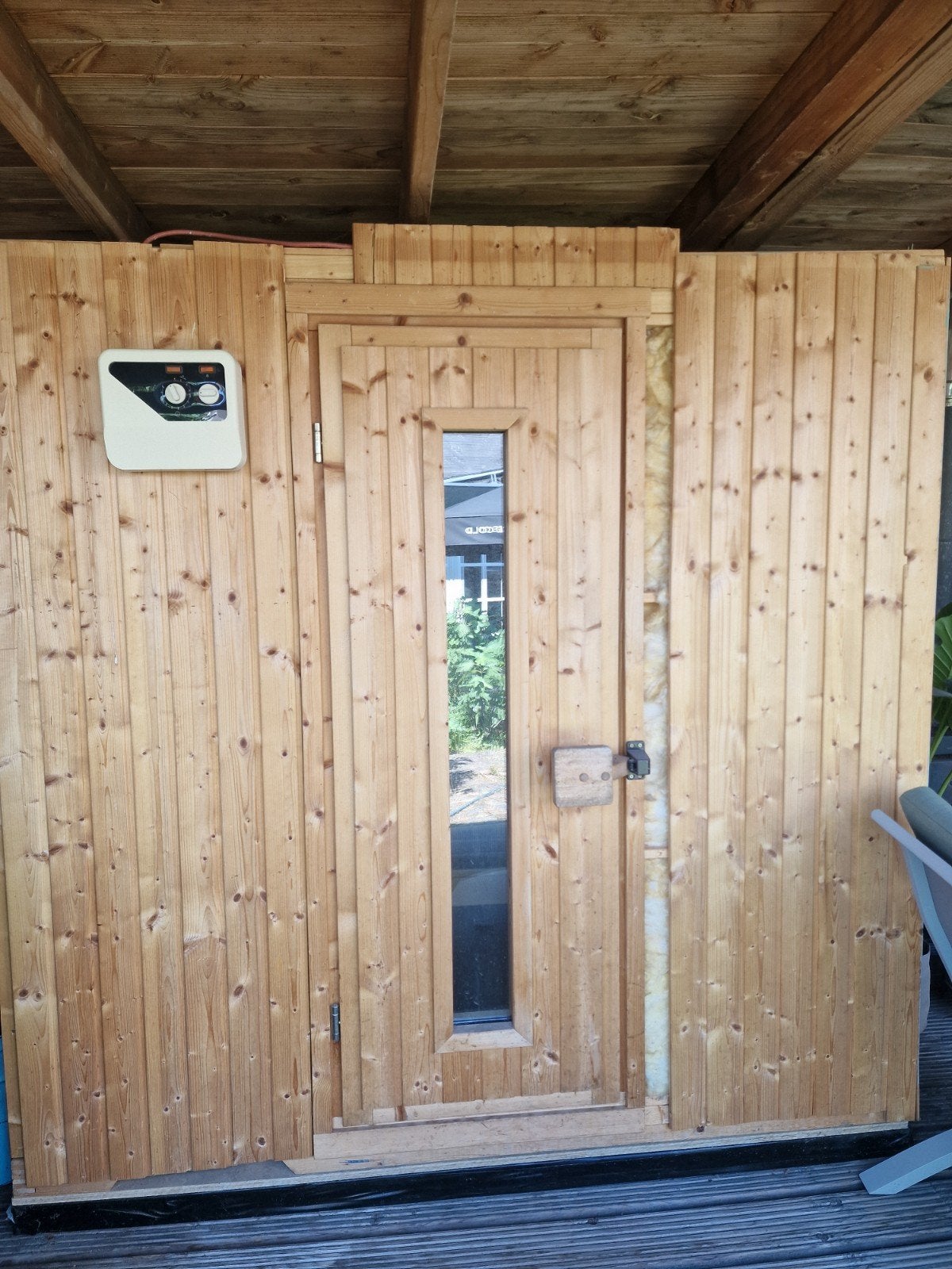 Sauna met bedieningspaneel en kachel, Ophalen, Gebruikt