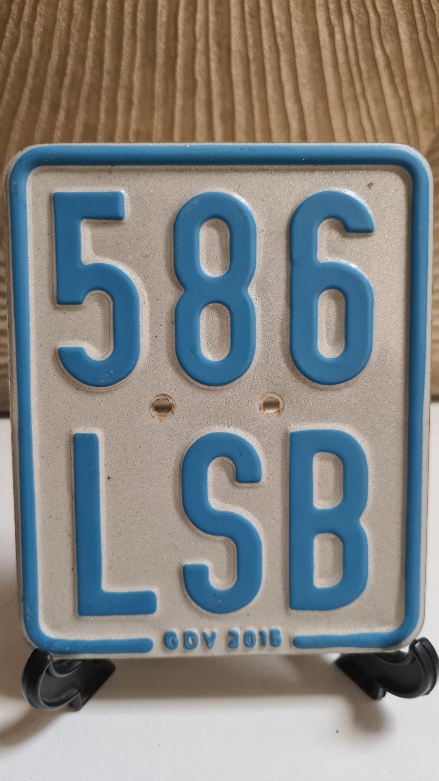 Kentekenplaatje 586 LSB uit 2015, Ophalen of Verzenden, Gebruikt