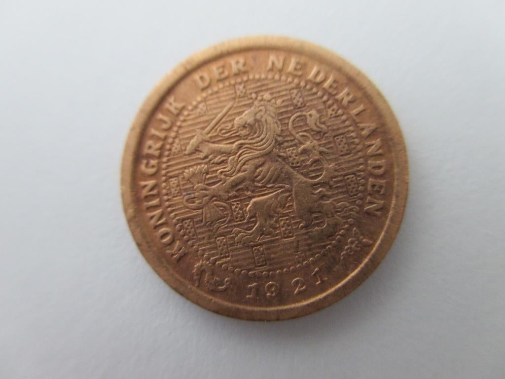 Halve cent 1921, Postzegels en Munten, Munten | Nederland, Ophalen of Verzenden, Koningin Wilhelmina, Overige waardes, Losse munt